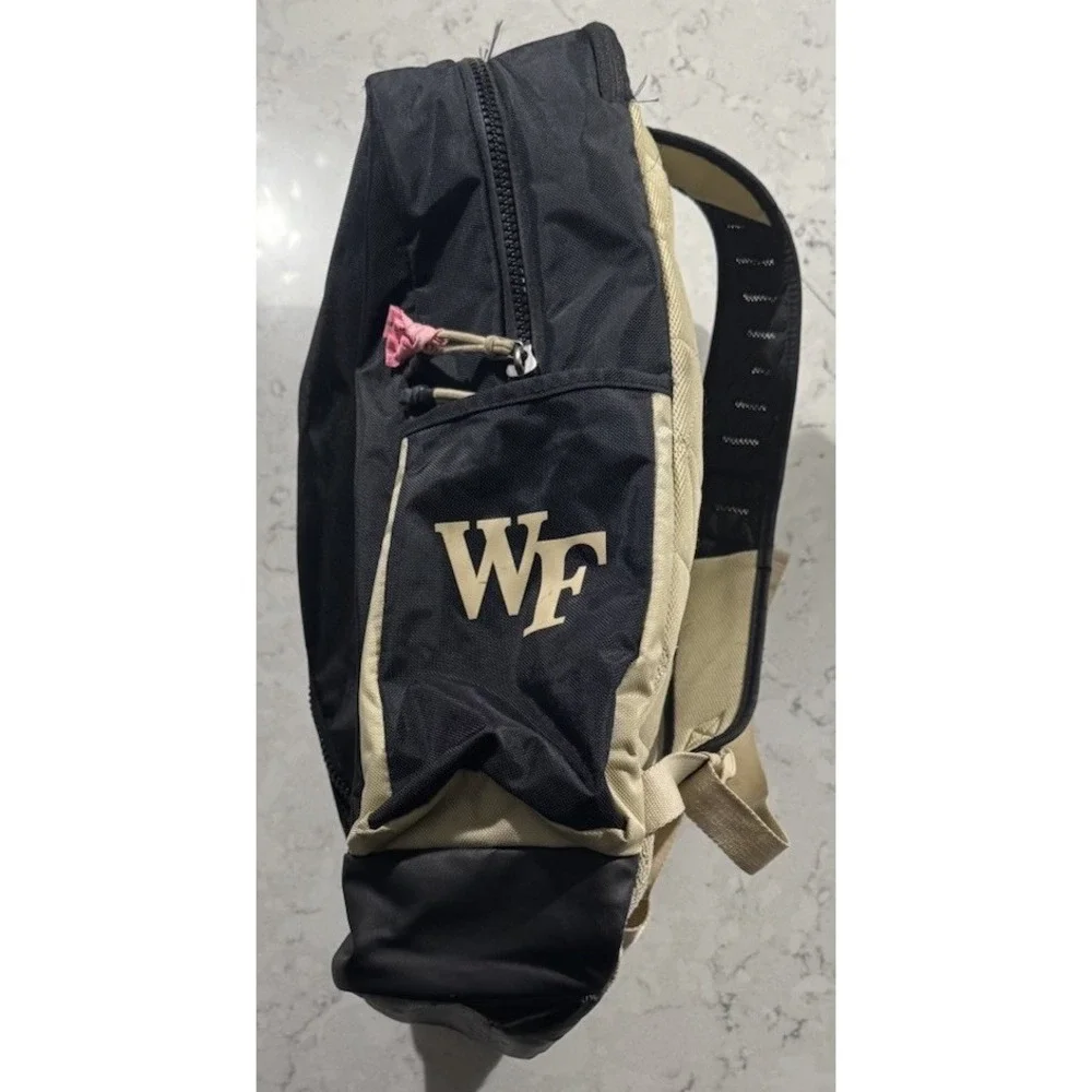 Nike Wake Forest Demon Deacons Backpack Black Gold Book Bag Laptop School NCAA